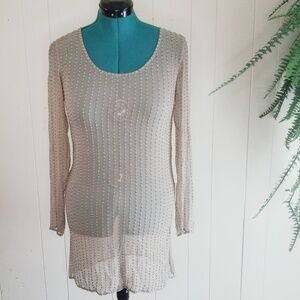 Ambre Babzoe SHEER Beaded Long Sleeve Night Out